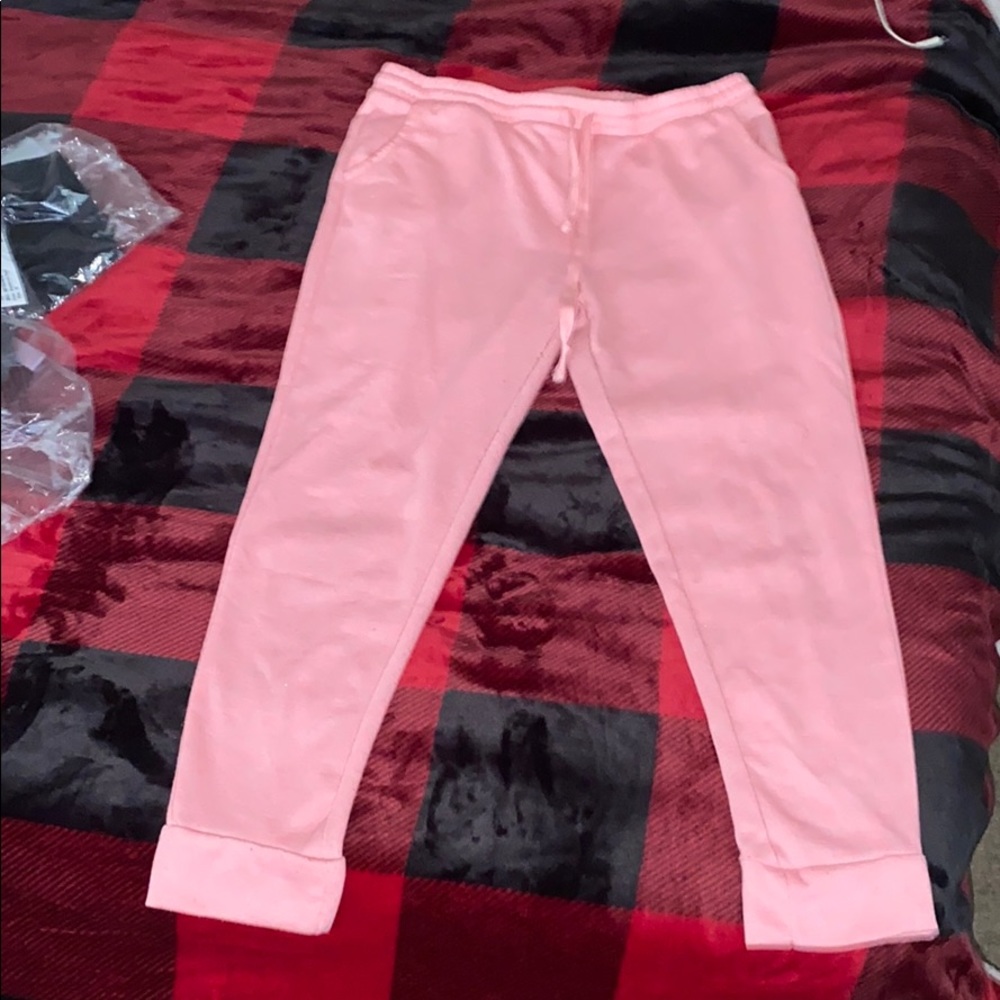 Pink sweat pants
